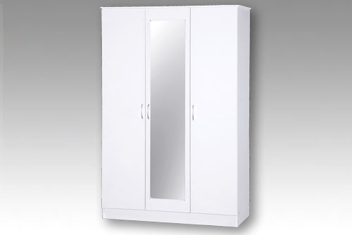 Three door mirrored wardrobe